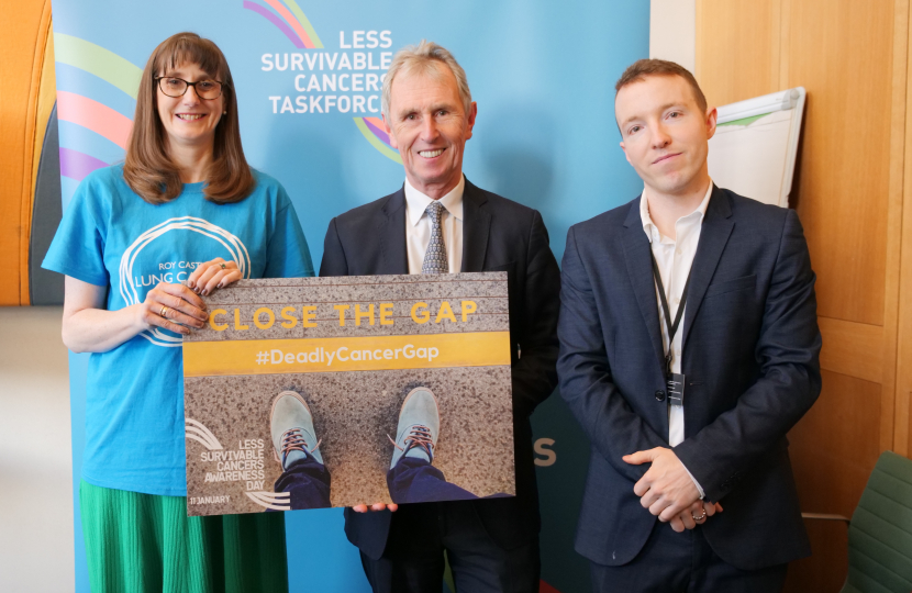 Nigel Evans MP pictured at the recent Less Survivable Cancers Awareness Day Event