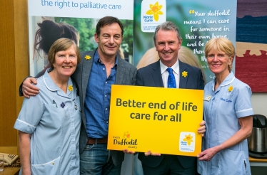 Nigel with Jason Isaacs supporting Marie Curie
