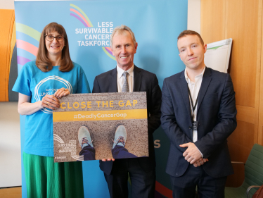 Nigel Evans MP pictured at the recent Less Survivable Cancers Awareness Day Event